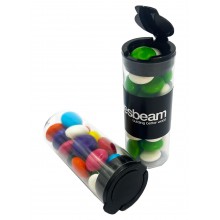 Flip Lid Tube Filled with Choc Beans
